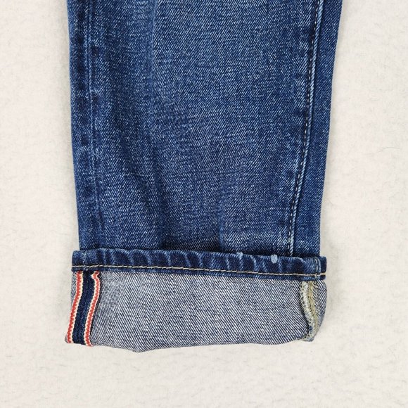 Abercrombie & Fitch Blue Distressed Straight Jeans - Picture 2 of 16